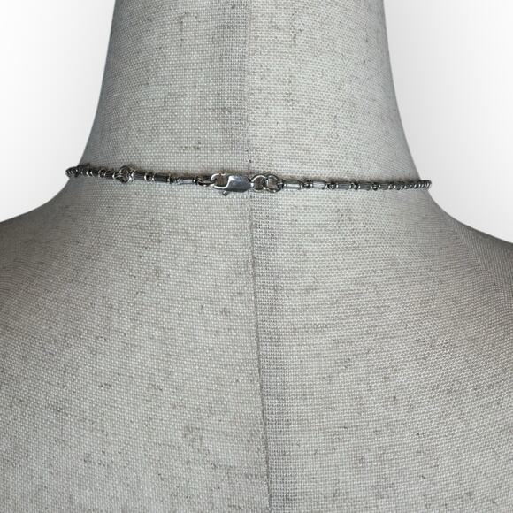 Vintage 925 Sterling Silver Egyptian Cleopatra Head Charm Necklace 19” - Picture 5 of 7